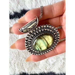 NWOT | FLASH Labradorite | Tribal Style Pendant | Necklace | Condition: New